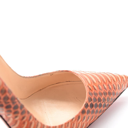 Christian Louboutin Python So Kate 120 Pumps 39.5 Orange 17 of 20