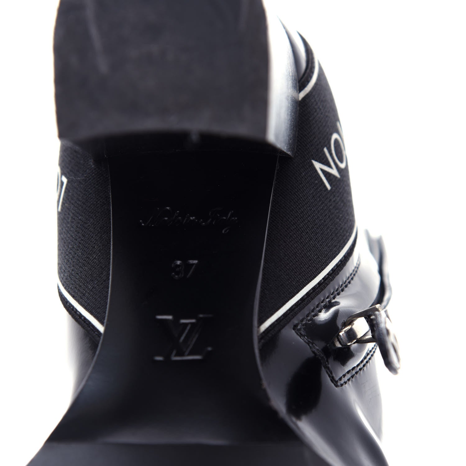 Louis Vuitton Glazed Calfskin Star Trail Ankle Boots 37 Black 9 of 10
