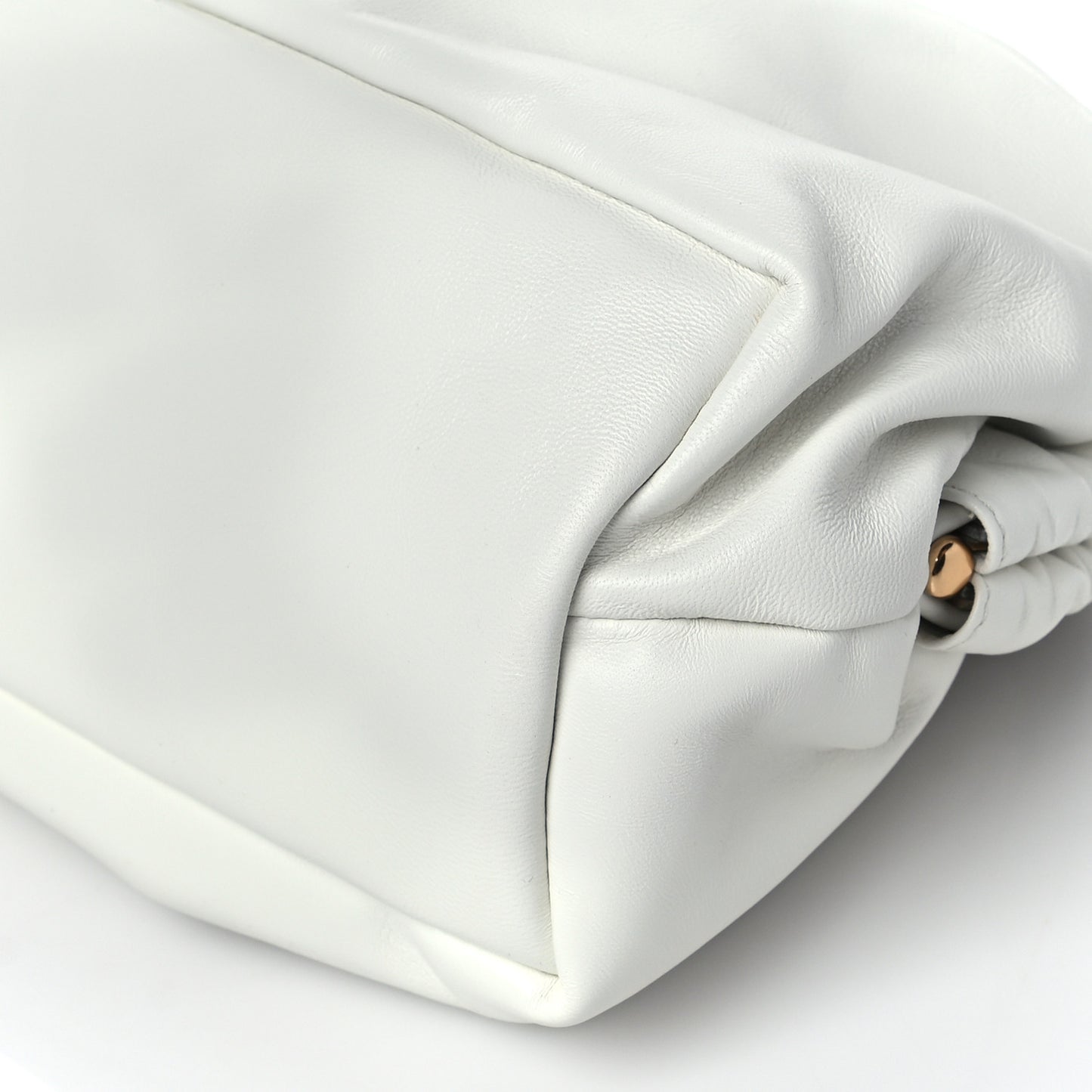 Lambskin Cloud Clutch White