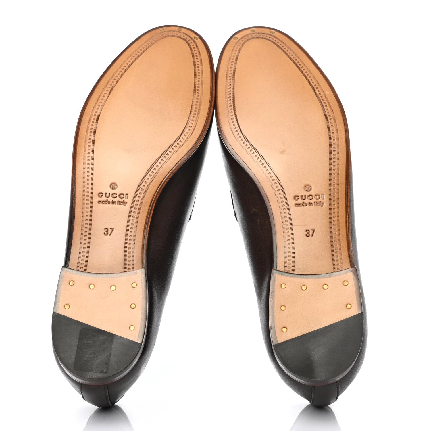 Gucci Calfskin Womens Jordaan Loafers 37 Fondente Brown 5 of 10