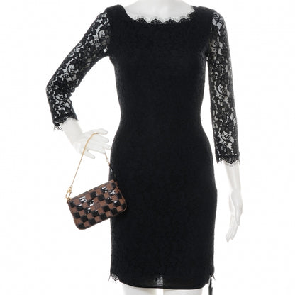Louis Vuitton Damier Paillettes Mini Pochette Accessories Black 2 of 9