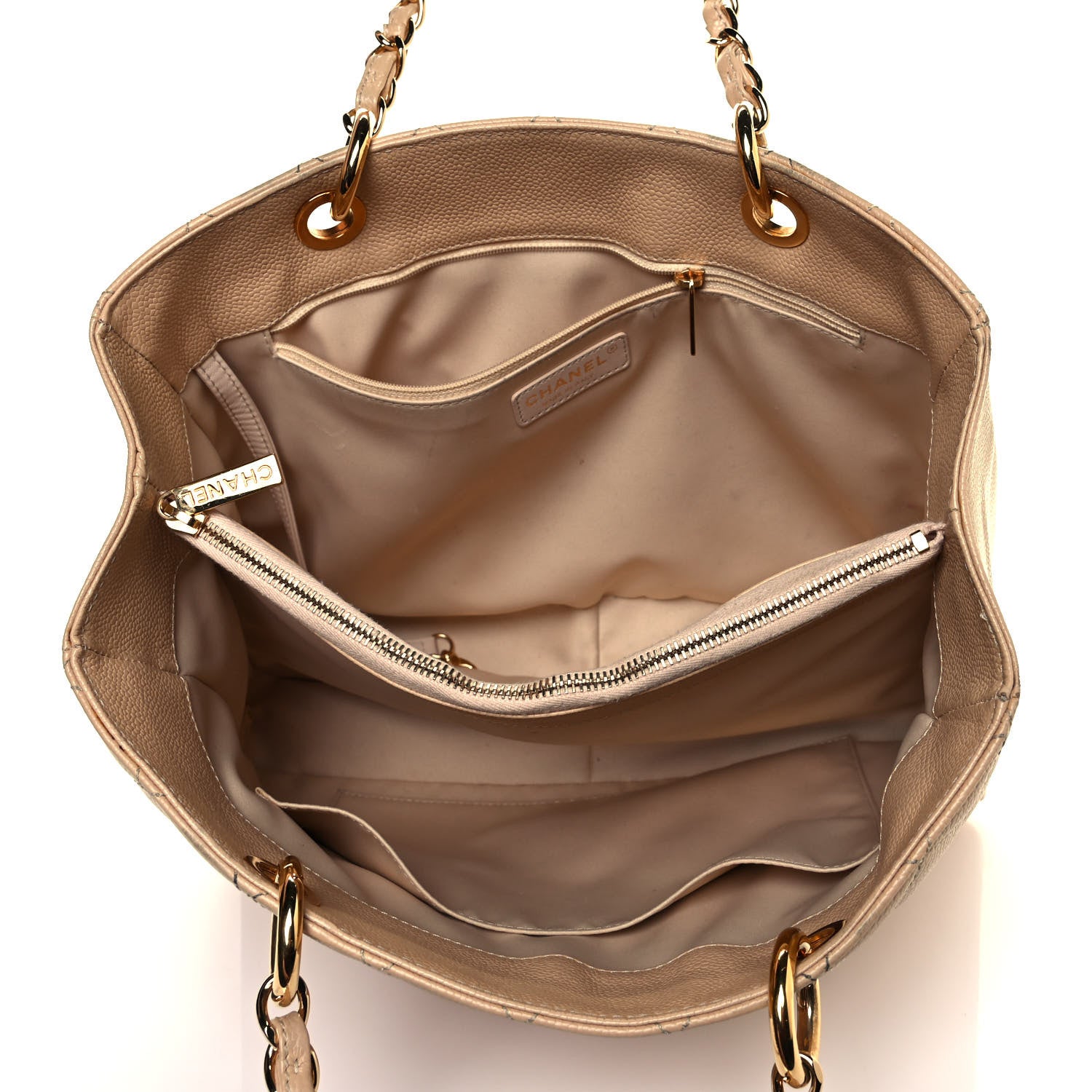 Chanel Caviar Quilted Grand Shopping Tote GST Beige 5 of 18