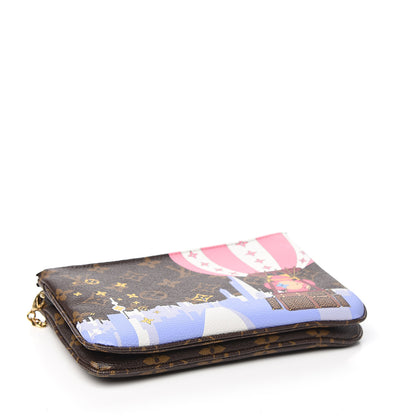 Louis Vuitton Monogram 2019 Christmas Animation Double Zip Pochette 3 of 8
