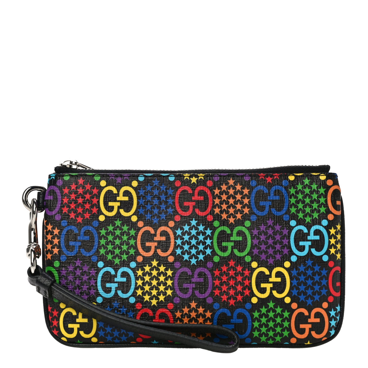 Gucci GG Supreme Monogram Psychedelic iPhone Pouch Black 1 of 10