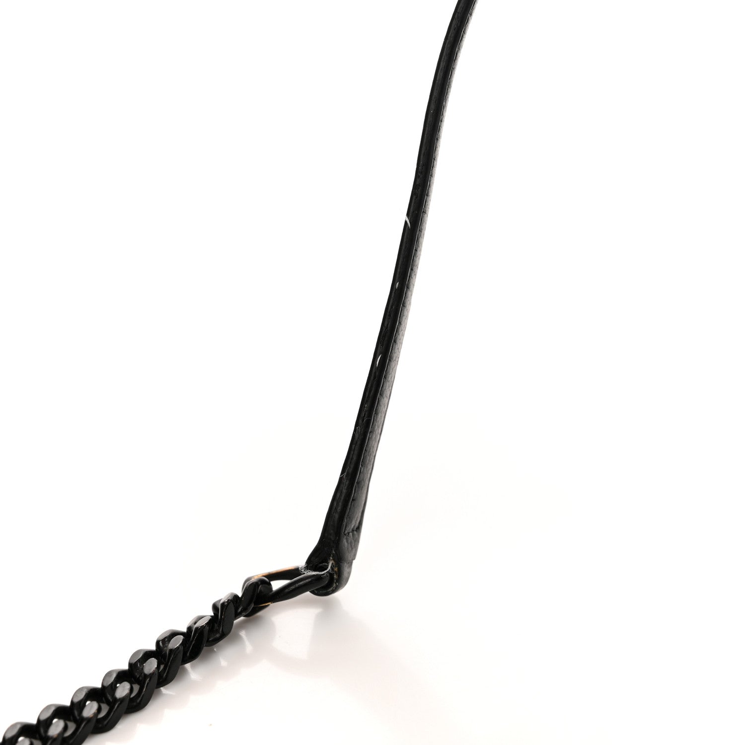 Saint Laurent Grain De Poudre Matelasse Chevron Monogram Monochrome Envelope Chain Wallet Black 16 of 18