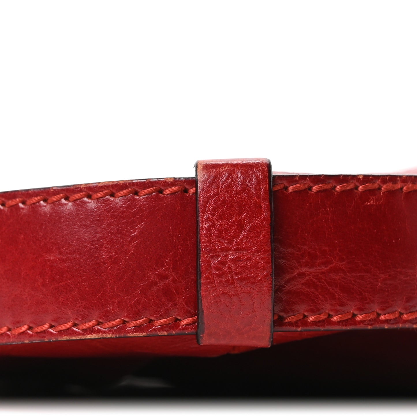 Calfskin Buffalo Horn Mombasa Hobo Red