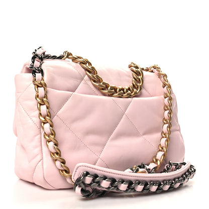 Chanel Lambskin Quilted Medium Chanel 19 Flap Light Pink 3 of 10