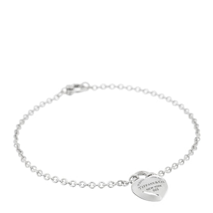 Tiffany Sterling Silver Return To Tiffany Full Heart Chain Bracelet 1 of 4