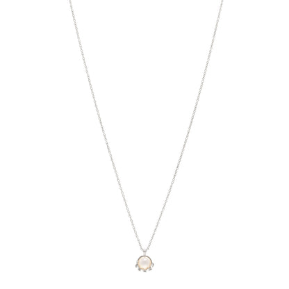 Tiffany Sterling Silver Pearl Paloma Picasso Olive Leaf Pendant Necklace 1 of 4