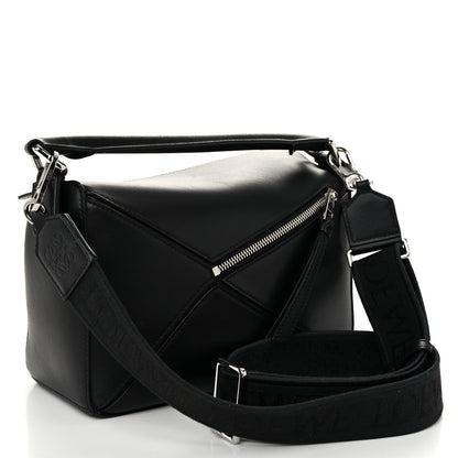 Loewe Satin Calfskin Small Puzzle Bag Black 3 of 10