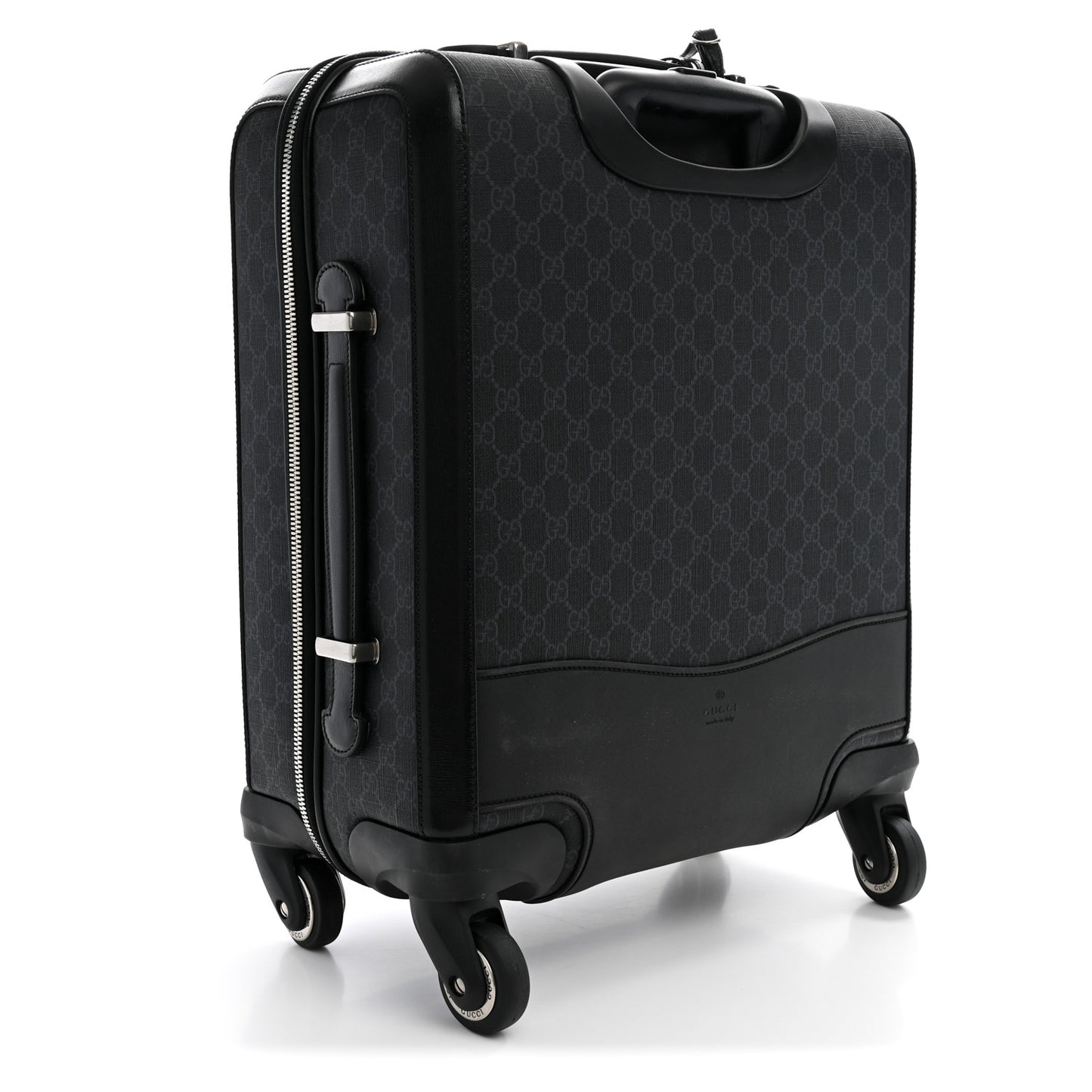 GG Supreme Monogram Azalea Calfskin Retro Interlocking G Small Savoy Cabin Trolley Beige Ebony Brown Sugar