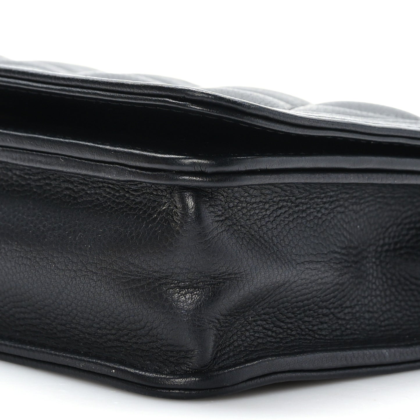 Caviar Quilted Boy Wallet On Chain WOC Black