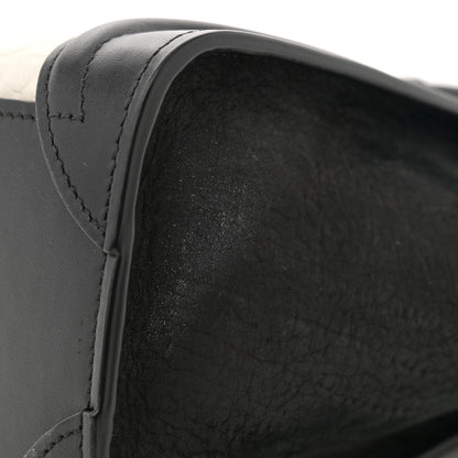 Celine Bullhide Calfskin Nubuck Bi-Color Nano Luggage Black White 14 of 14