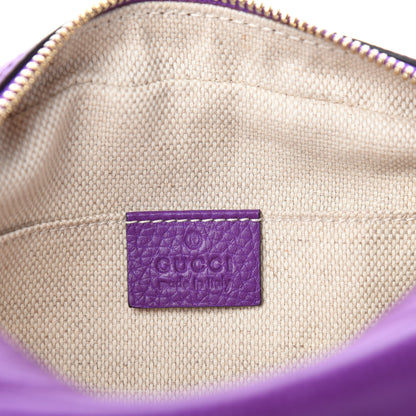 Gucci Pebbled Calfskin Small Soho Disco Bag Shine Purple 8 of 10