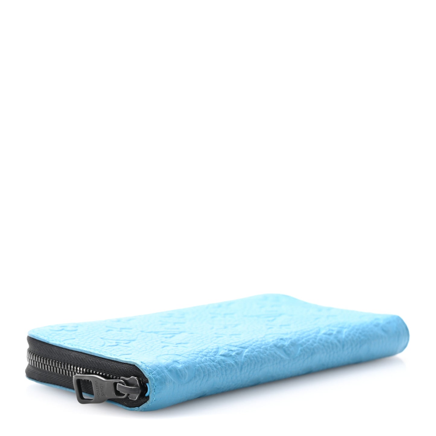 Taurillon Monogram Zippy Vertical Wallet Turquoise