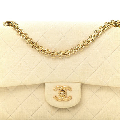 Chanel Jersey Quilted Medium Double Flap Beige 18 of 18
