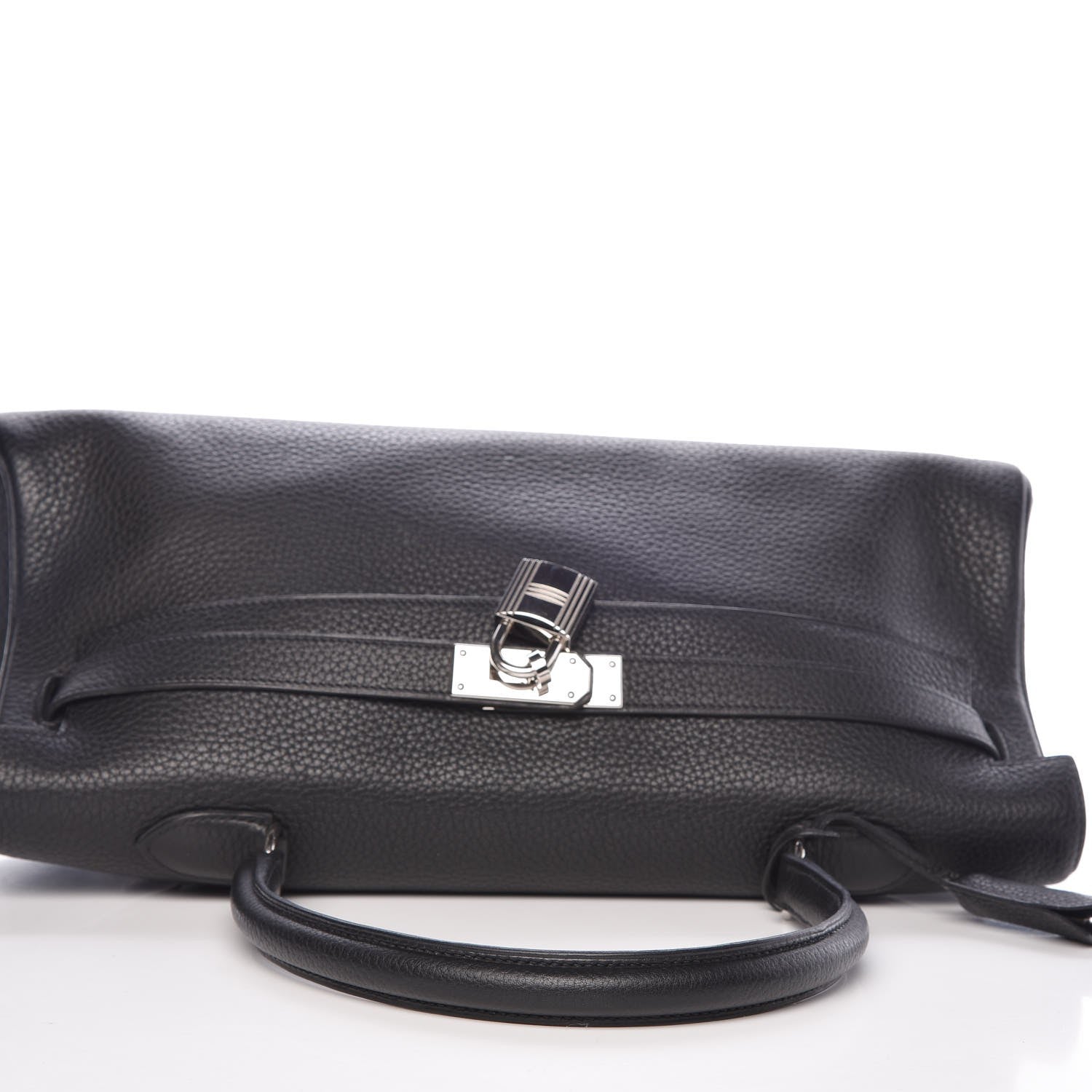 Hermes Taurillon Clemence Shoulder Kelly 40 Black 9 of 33