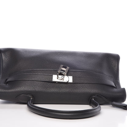 Hermes Taurillon Clemence Shoulder Kelly 40 Black 9 of 33
