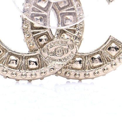 Chanel Crystal Timeless CC Earrings Light Gold 4 of 5