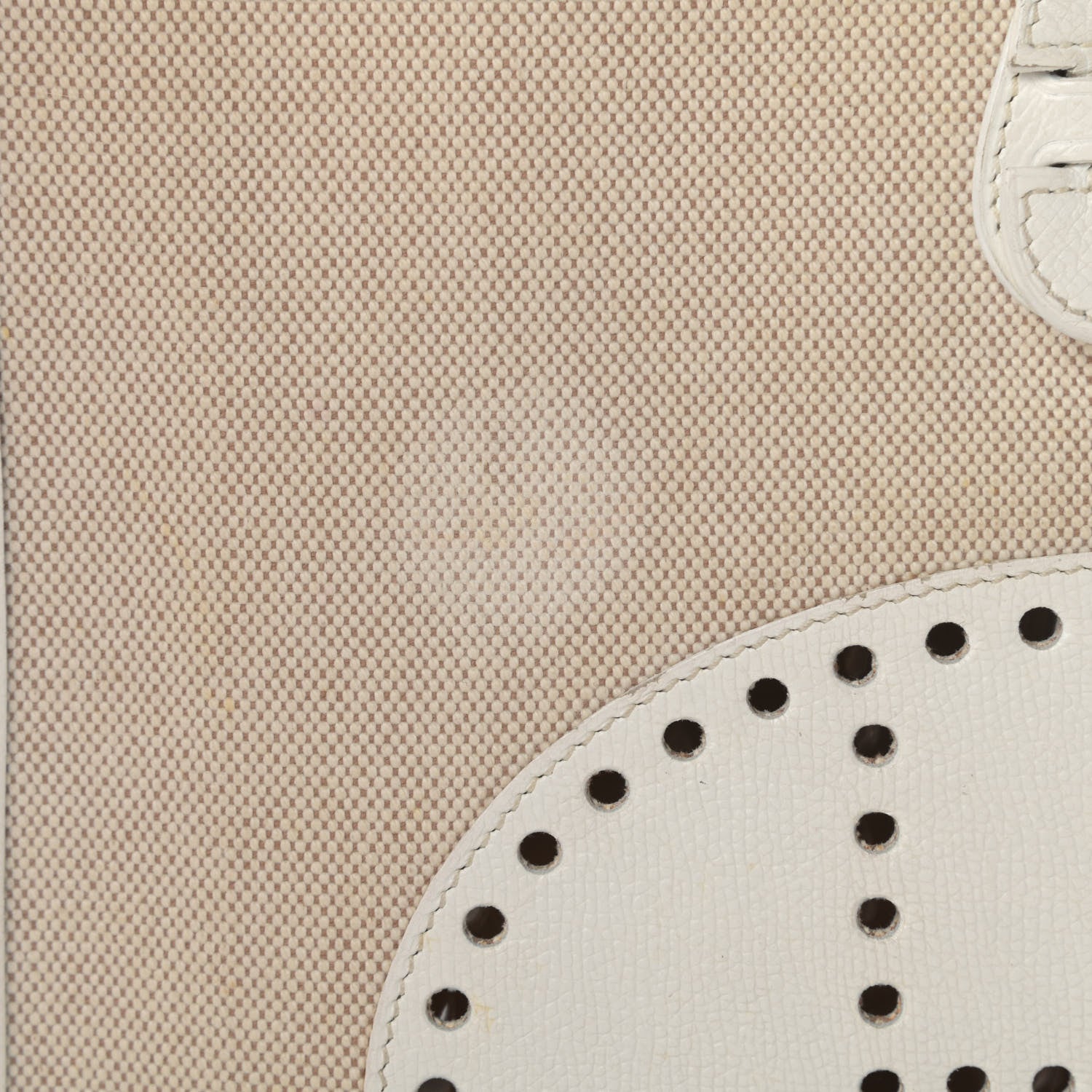Hermes Toile Taurillon Clemence Evelyne PM Blanc White 17 of 18