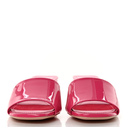 Chanel Patent Calfskin CC Mules 38.5 Dark Pink Light Pink 2 of 9