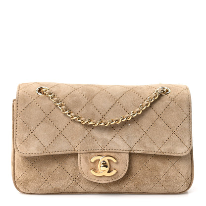 Chanel Suede Calfskin Mini Souplissimo Flap Dark Beige 1 of 10
