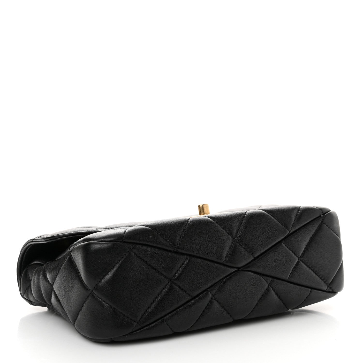 Chanel Lambskin Quilted Top Handle Flap Black 4 of 11