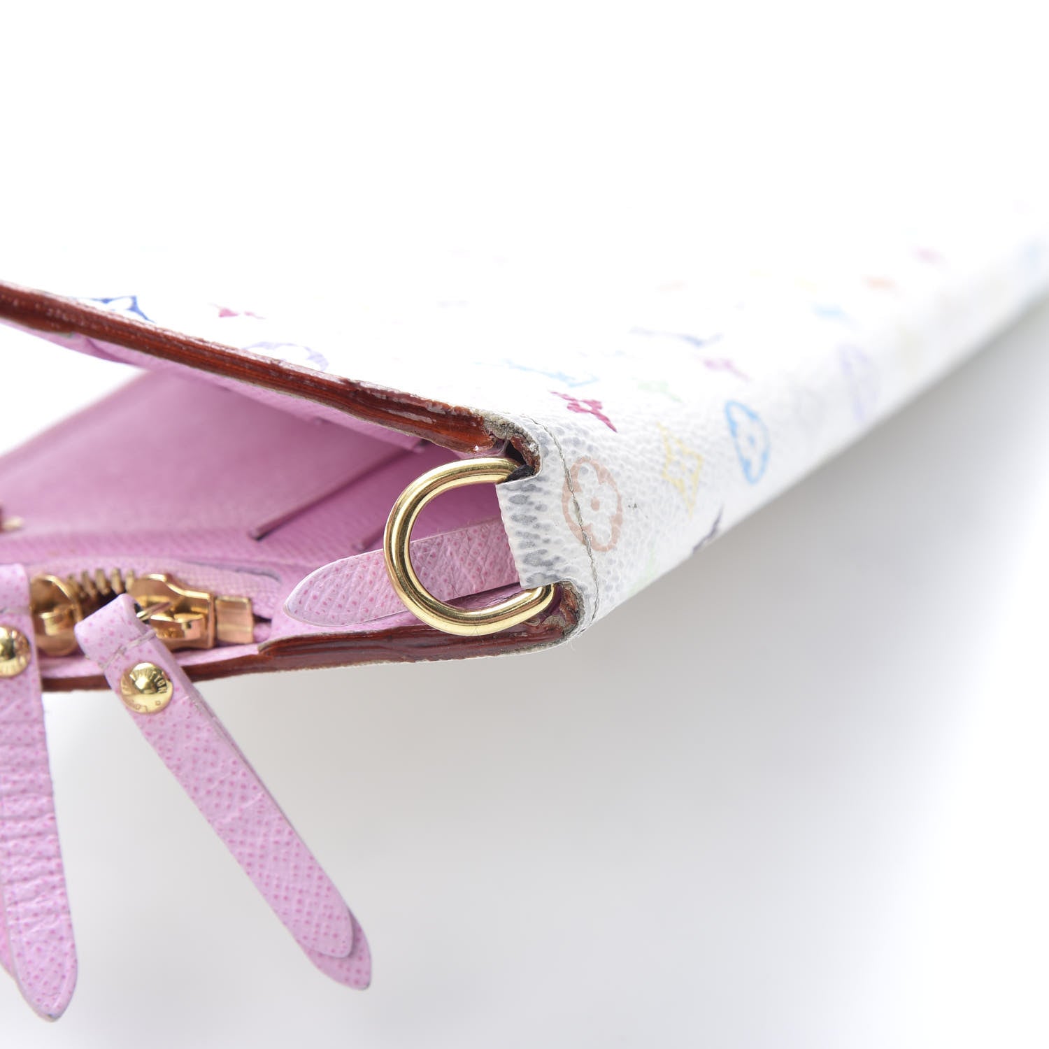 Louis Vuitton Monogram Multicolor Zippy Wallet White Litchi 10 of 12