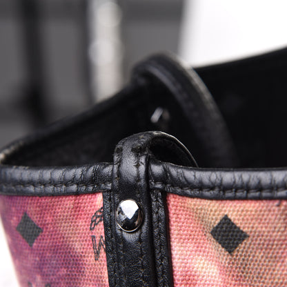 MCM Metallic Galaxy Visetos Medium Project Reversible Shopper Tote Black Multicolor 9 of 9
