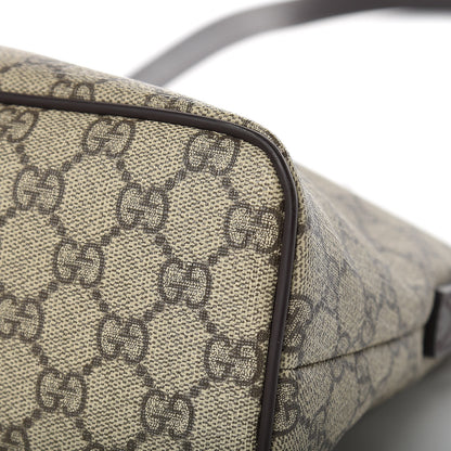 Gucci GG Supreme Monogram Small Zippered Tote Dark Brown 9 of 9