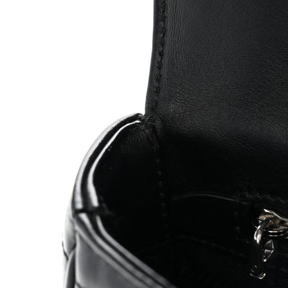 Prada Soft Calfskin Impunture Diagramme Medium Chain Flap Shoulder Bag Black 12 of 12