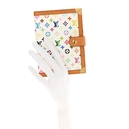 Louis Vuitton Monogram Multicolor Small Ring Agenda Cover White 2 of 7