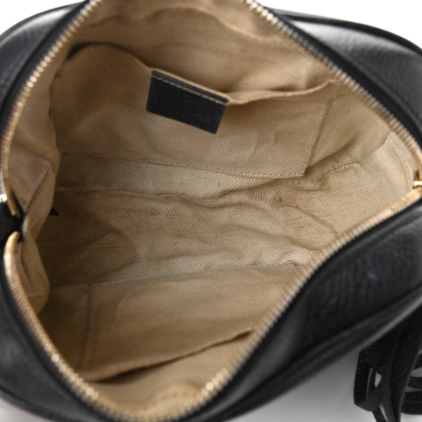 Pebbled Calfskin Small Soho Disco Bag Black