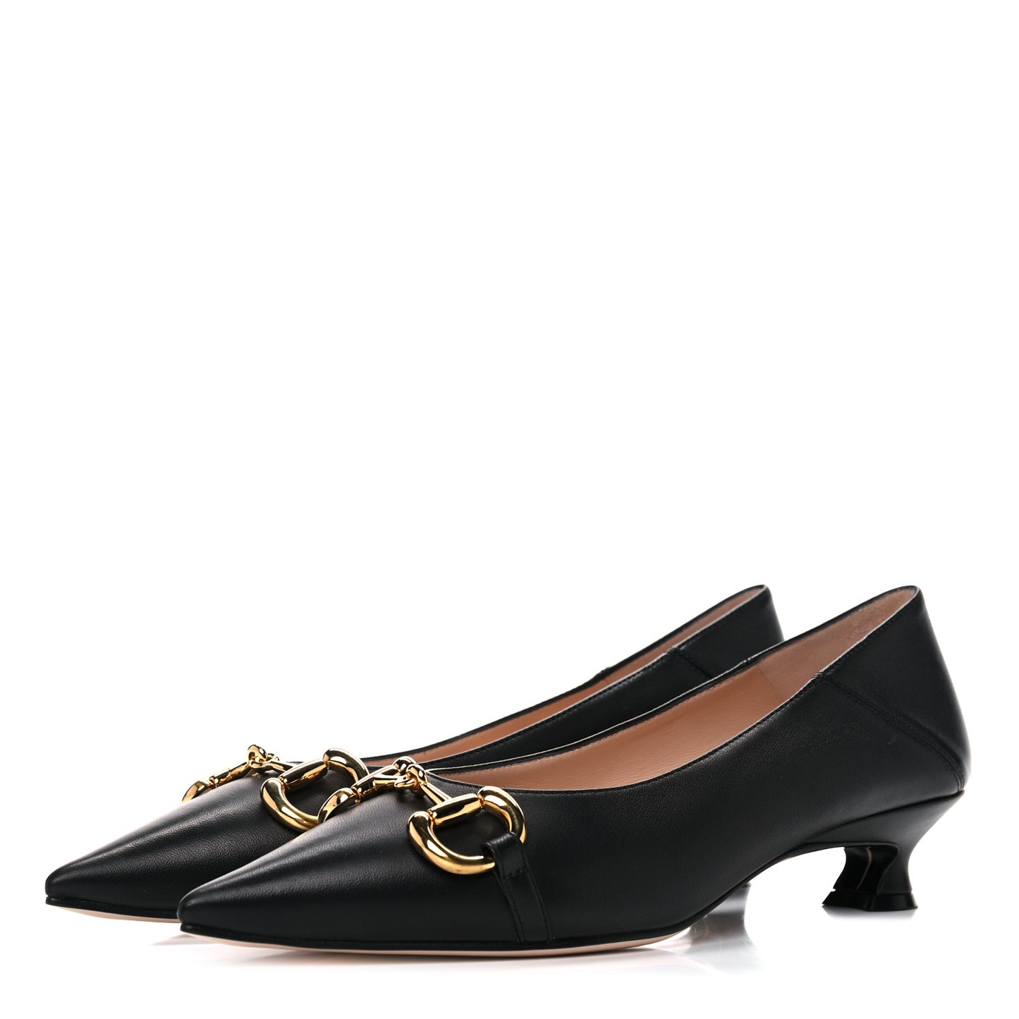 Horsebit Low Heel Pumps 38.5 Black