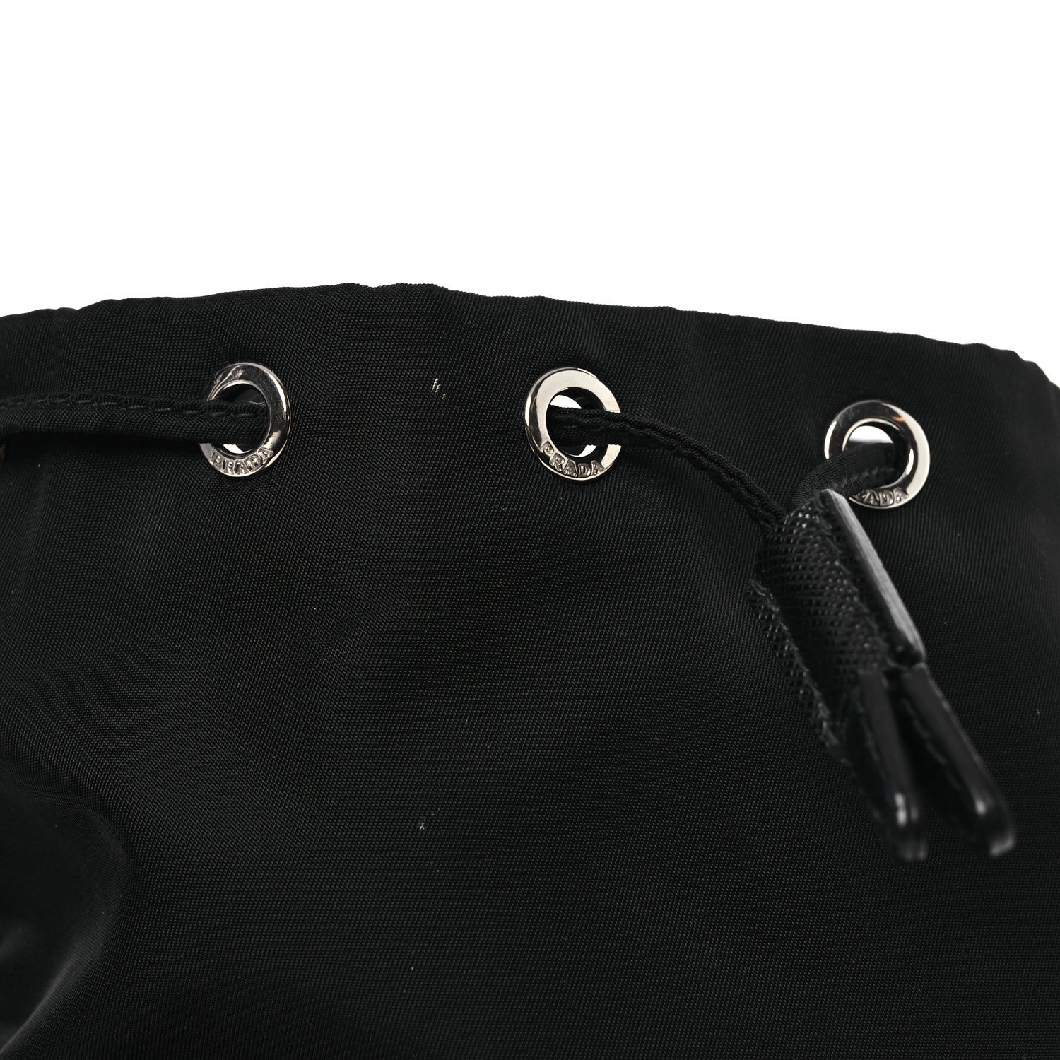 Prada Nylon Vela Drawstring Wristlet Pouch Black 11 of 11