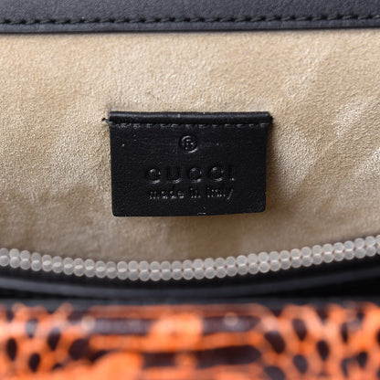 Gucci GG Supreme Monogram Snakeskin Elton Embroidered Medium Dionysus Shoulder Bag Beige Orange 6 of 12