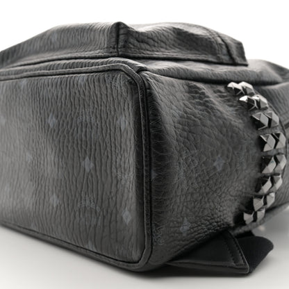MCM Visetos Small Side Stud Stark Backpack Black 10 of 13