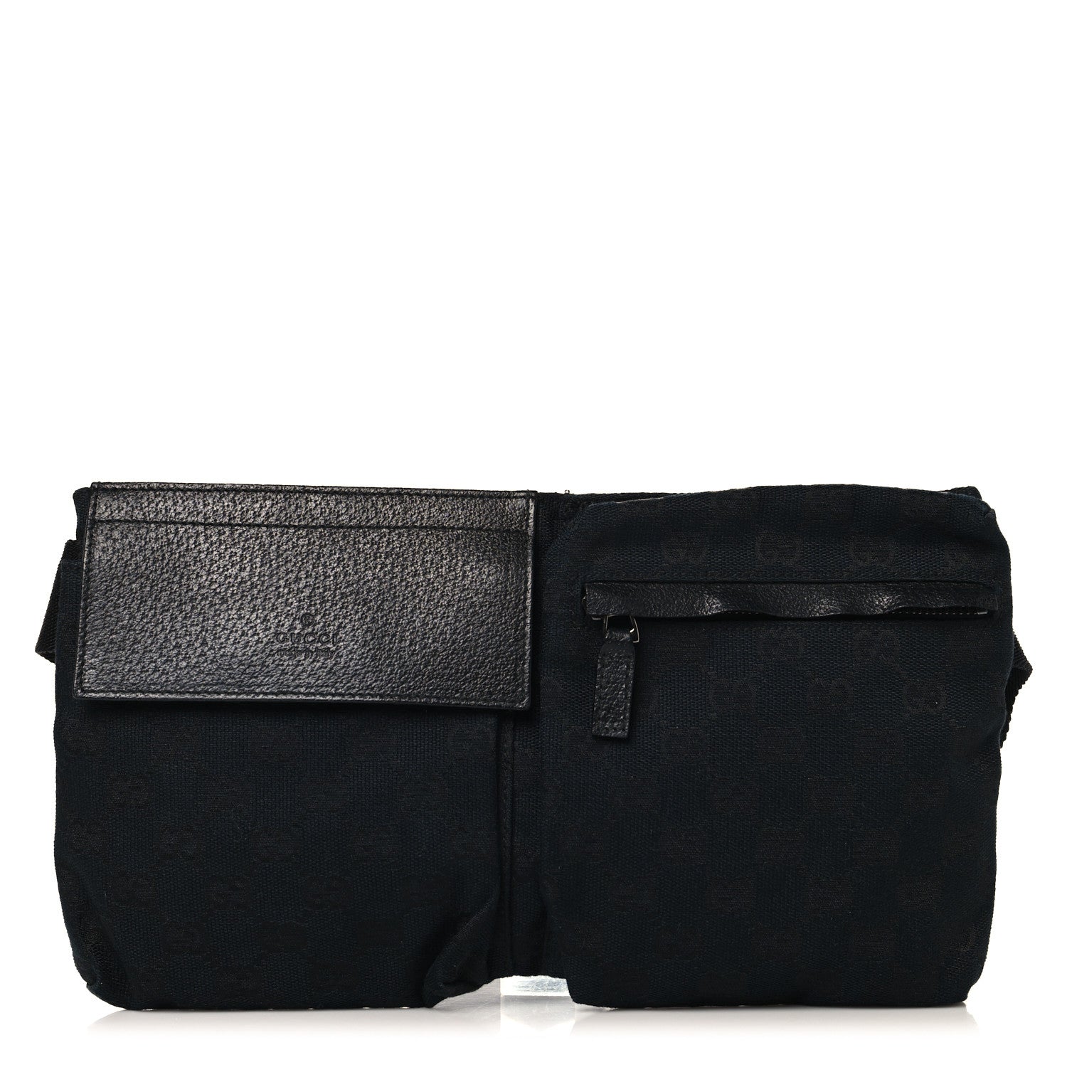 Gucci GG Monogram Double Pocket Belt Bag Black 1 of 12