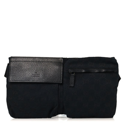 Gucci GG Monogram Double Pocket Belt Bag Black 1 of 12