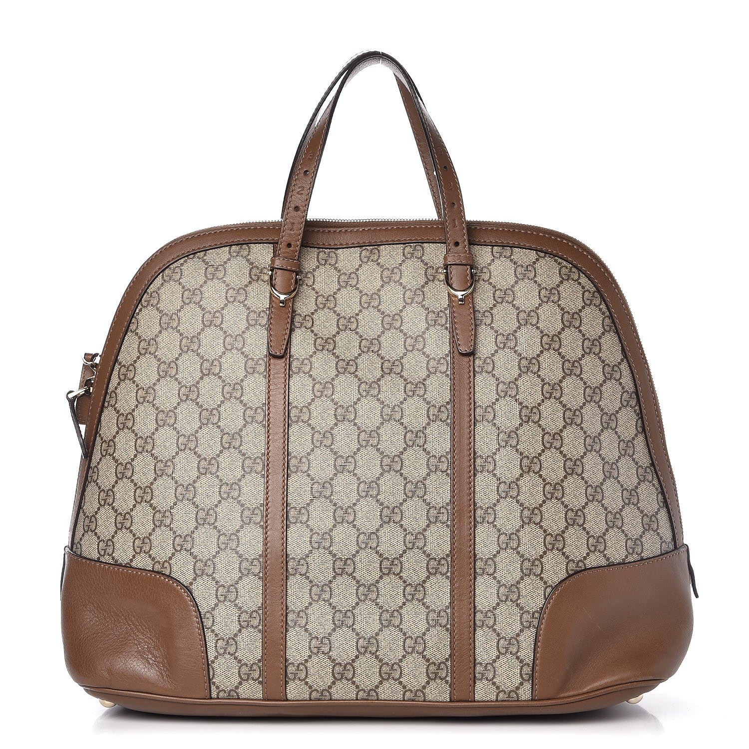Gucci GG Supreme Monogram Margaux Calfskin Large Nice Top Handle Dome Bag Beige Ebony Acero 1 of 12