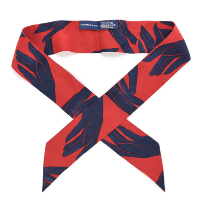 Hermes Silk Les Mains Twilly Rouge Dolomites 1 of 4