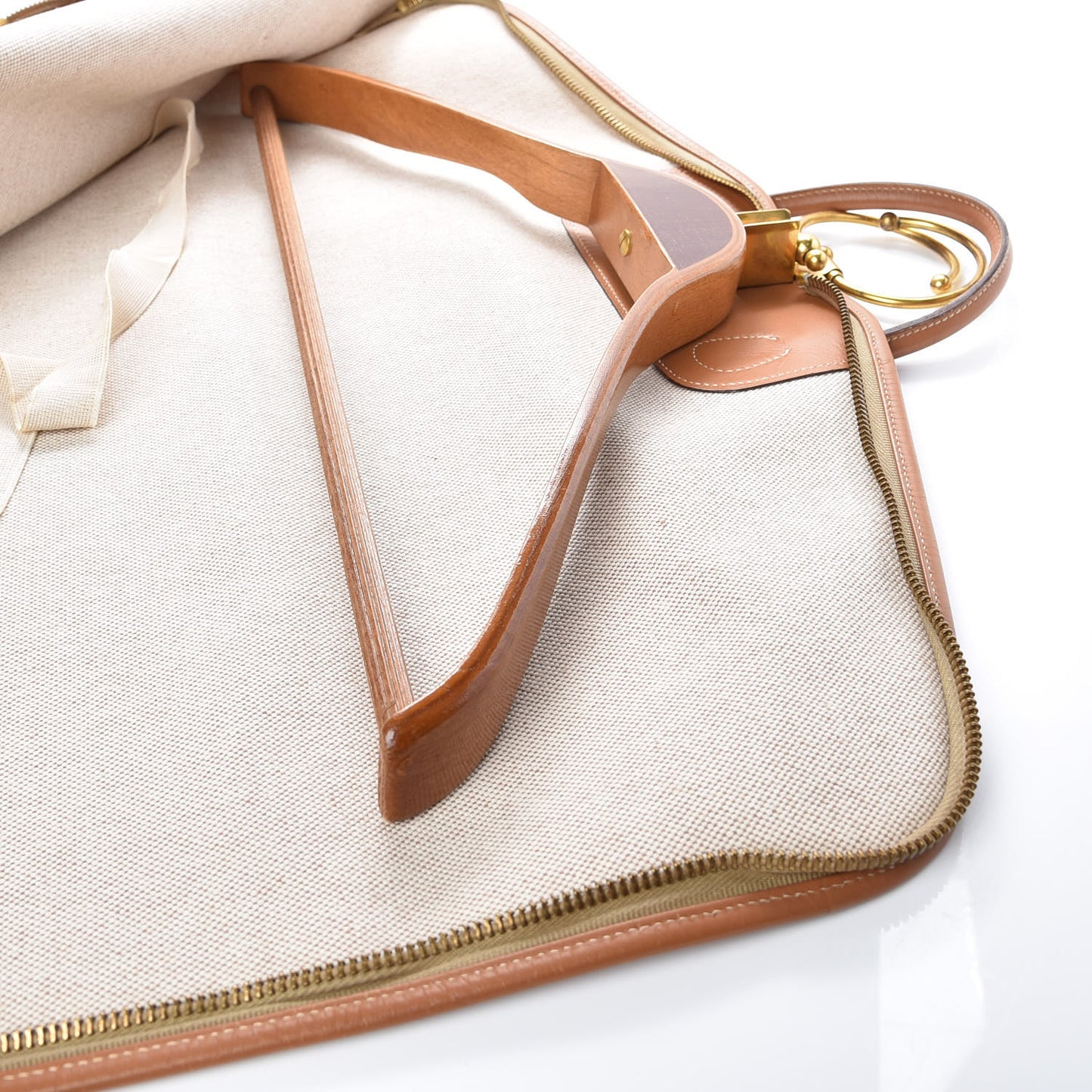 Toile Vache Calfskin Garment Bag Natural