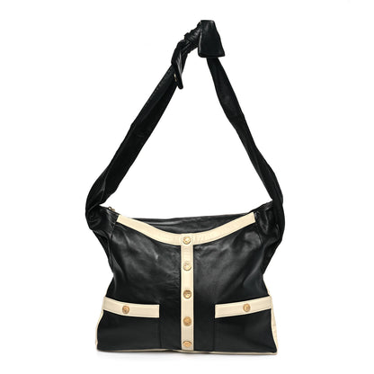Chanel Lambskin Large Girl Bag Black Beige 1 of 10