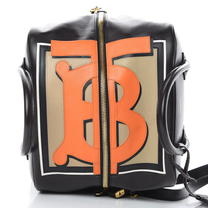 Burberry Smooth Calfskin Medium Cube Bowling Bag Dark Brown 7 of 14