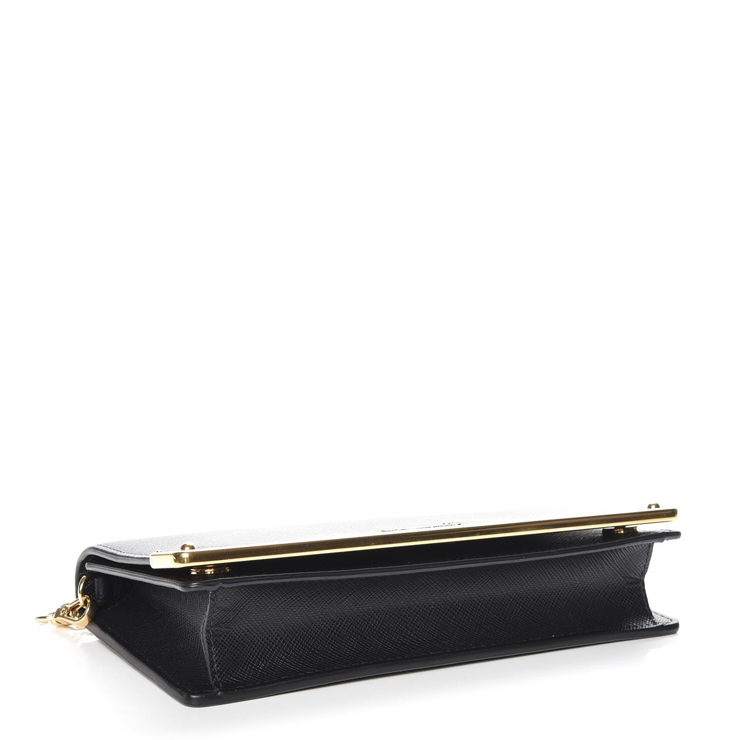 Saffiano Mini Cahier Crossbody Bag Black