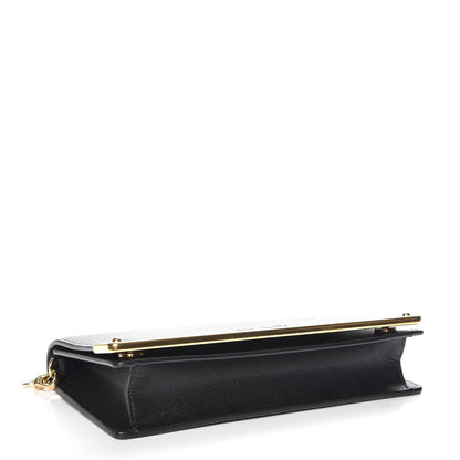Prada Saffiano Mini Cahier Crossbody Bag Black 4 of 8