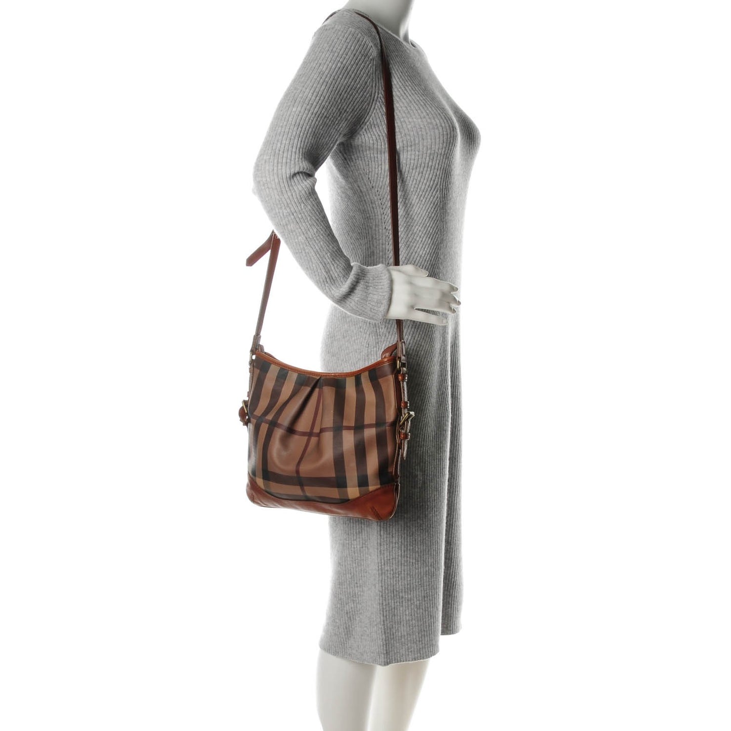 Smoked Check Hartham Shoulder Bag Brown