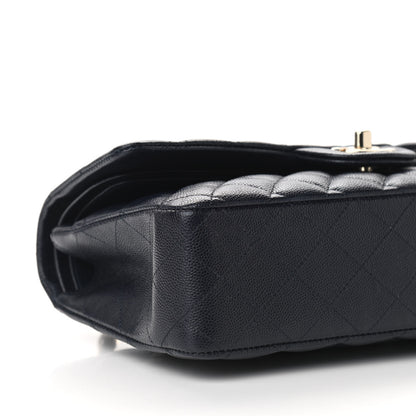 Chanel Caviar Quilted Medium Double Flap Navy 8 of 11