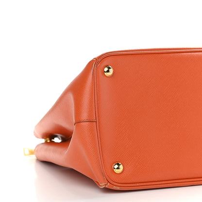 Prada Saffiano Large Galleria Double Zip Tote Papaya 9 of 14
