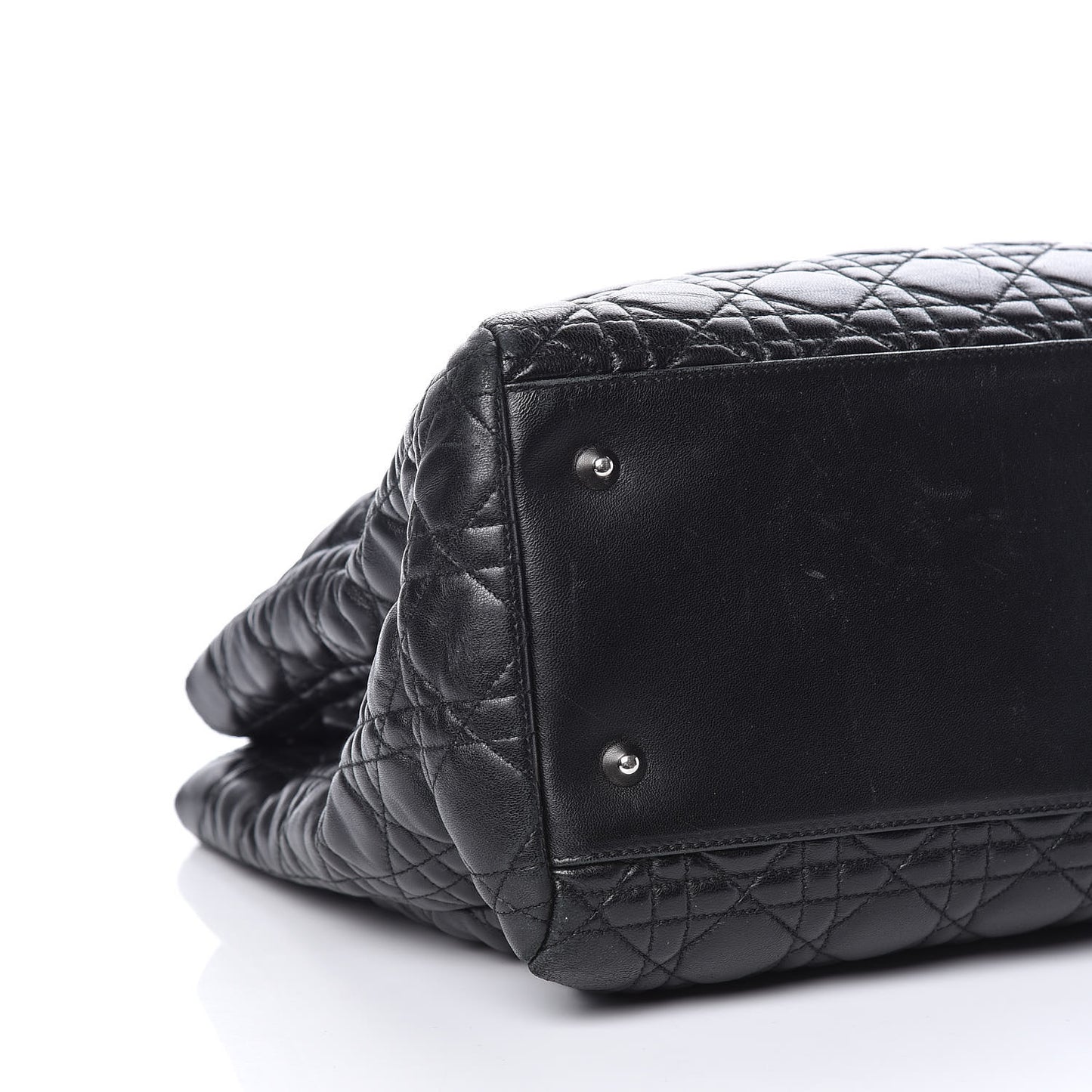 Lambskin Cannage Large Dior Soft Shopping Tote Black